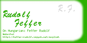 rudolf feffer business card